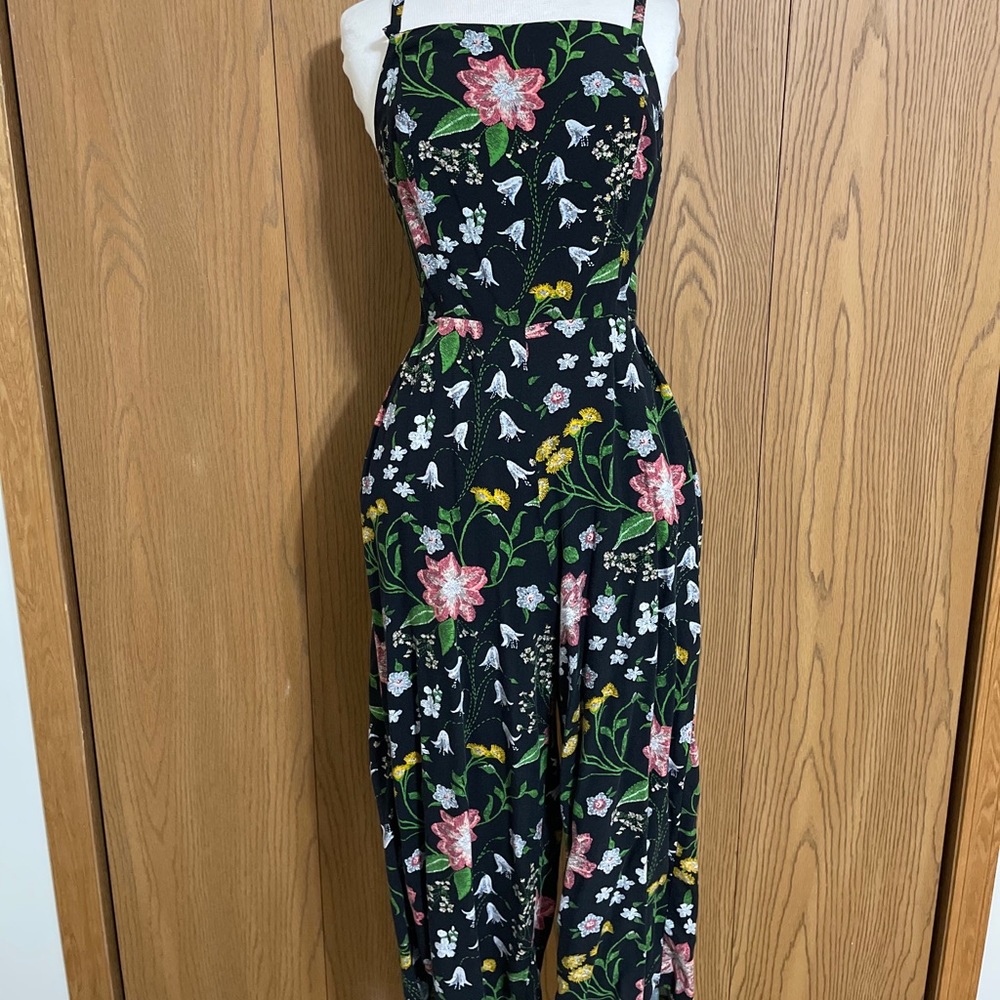 Black Floral Jumpsuit